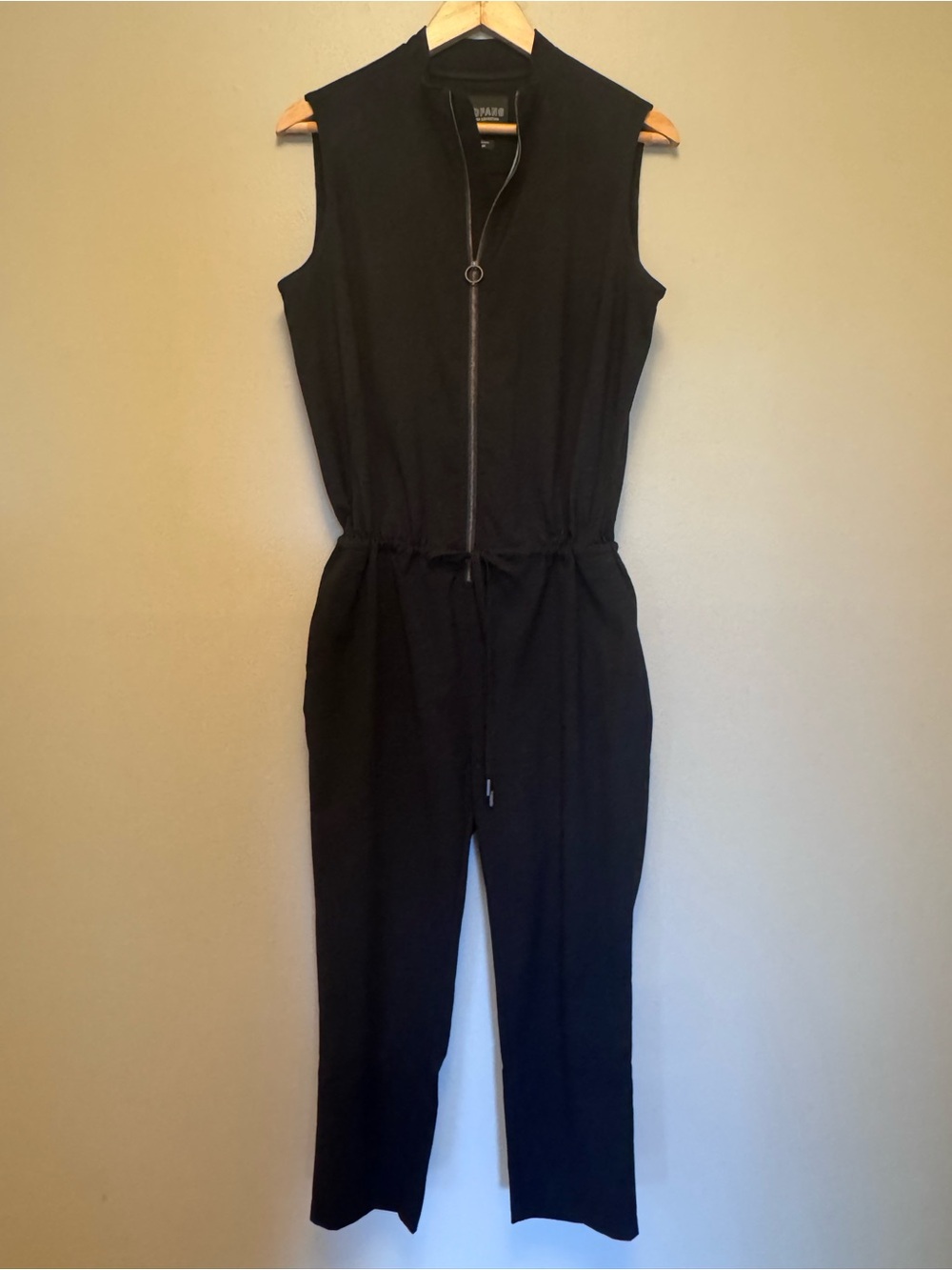 Wildfang Black Sleeveless Zip-Front Jumpsuit Size Medium